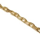 Ovális alumínium lánc, arany, 15 mm x 20 mm