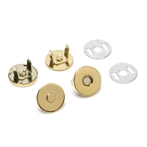 Lapos mágneszár, arany, 14 mm