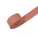 Pamut-műszál heveder, barack színű, 25 mm