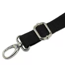 Pamut heveder, fekete, 25 mm
