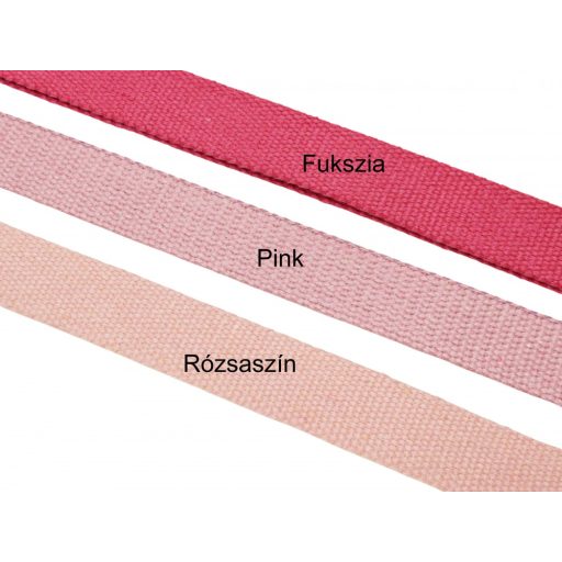 Pamut heveder, pink, 30 mm