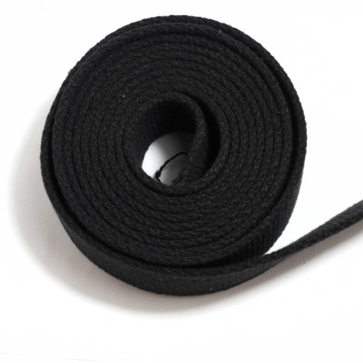 Pamut heveder, fekete, 40 mm