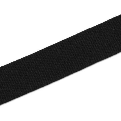 Pamut heveder, fekete, 40 mm