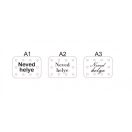 Pisztolygombos bőr címke, barna