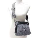 Horgolható cipzáras táska szett bőrből, kék