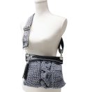 Horgolható cipzáras táska szett bőrből, szürke