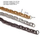 Műanyag táskalánc, arany