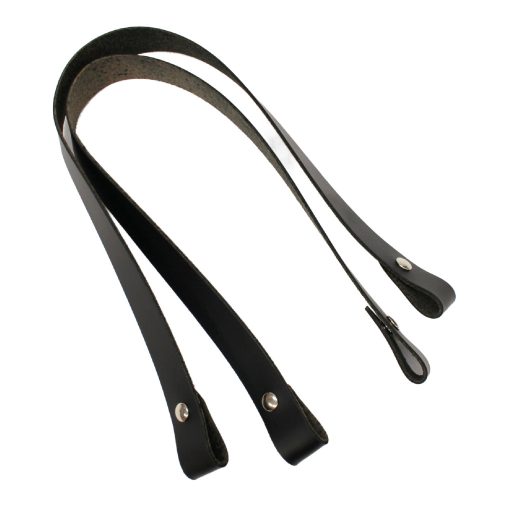 Bőr táskafül pár, natúr, 60 cm, nikkel