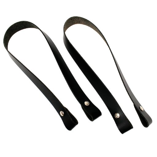 Bőr táskafül pár, natúr, 60 cm, nikkel