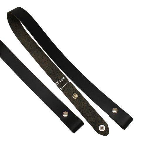 Bőr táskafül pár, natúr, 60 cm, nikkel