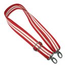 Leopárd mintás táskapánt, kék, 40 mm, ezüst