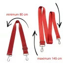 Leopárd mintás táskapánt, kék, 40 mm, ezüst