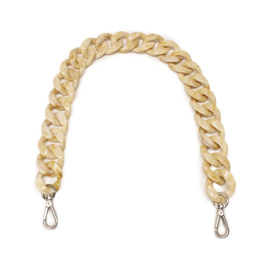 Óriási szemekből álló táskafül lánc, nikkel, 55 cm