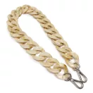 Óriási szemekből álló táskafül lánc, nikkel, 55 cm