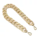 Óriási szemekből álló táskafül lánc, nikkel, 55 cm