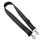 Levehető táska pánt fekete szatén hevederből, 4 cm széles