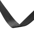 Levehető táska pánt fekete szatén hevederből, 4 cm széles