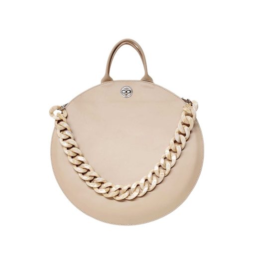 Óriási szemekből álló táskafül lánc, nikkel, 55 cm