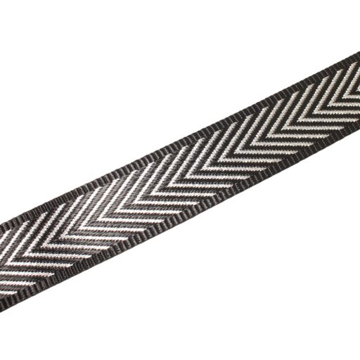 Fekete ezüst, széles táskafül, 40 mm