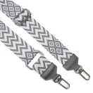 Barna csíkos táskapánt bőrrel, 5 cm széles