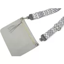 Barna csíkos táskapánt bőrrel, 5 cm széles