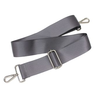 Fekete szatén cserélhető táskapánt, 5 cm, arany