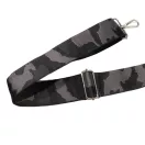 Szürke fekete military mintás, széles táskafül, sporttáska vállpánt, 50 mm