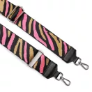 Barna csíkos táskapánt bőrrel, 5 cm széles