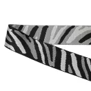 Zebra mintás széles táskafül, fekete-fehér, 50 mm