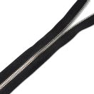 Polírozott YKK cipzár, nikkel, fekete, T5