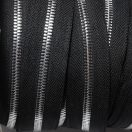 Polírozott YKK cipzár, nikkel, fekete, T5