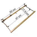 Utazótáska keret, antik, 50 cm