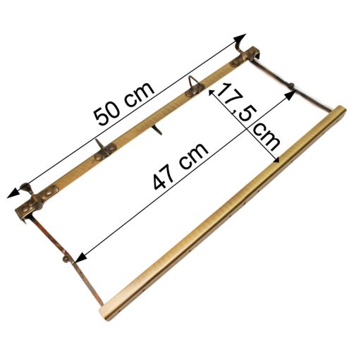 Utazótáska keret, antik, 50 cm