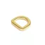 Öntött zamak lapos D-karika – 15 mm, arany színű
