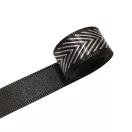 Leopárd mintás, fekete-fehér táskapánt lánccal, nikkel