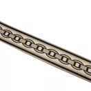 Leopárd mintás, fekete-fehér táskapánt lánccal, nikkel