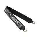 Leopárd mintás, fekete-fehér táskapánt lánccal, nikkel