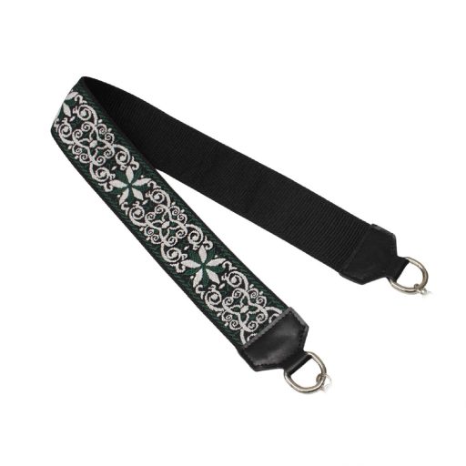 Leopárd mintás, fekete-fehér táskapánt lánccal, nikkel