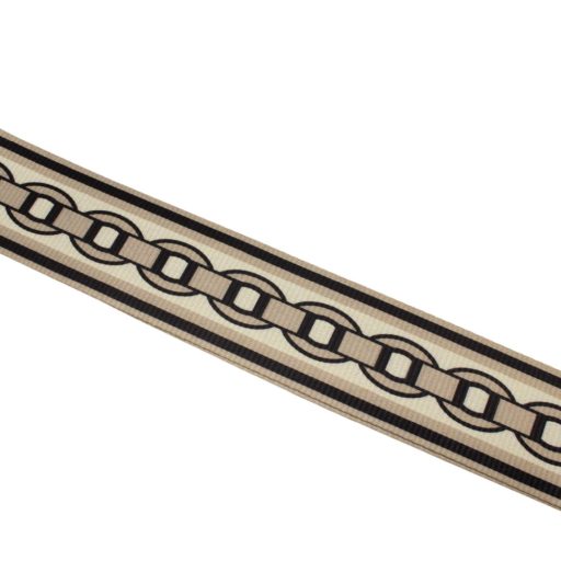 Leopárd mintás, fekete-fehér táskapánt lánccal, nikkel