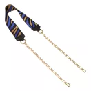 Leopárd mintás, fekete-fehér táskapánt lánccal, nikkel