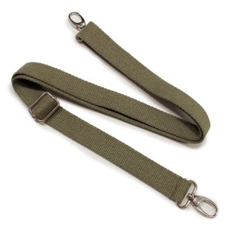 Táska vállpánt pamut, military, 30 mm, nikkel