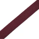 Táska vállpánt pamut, vörösbor színű, 30 mm, nikkel