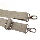 Táska vállpánt pamut, sötét bézs színű, 30 mm, nikkel