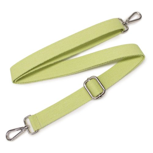 Táska vállpánt pamut, kiwi szöld, 30 mm, nikkel