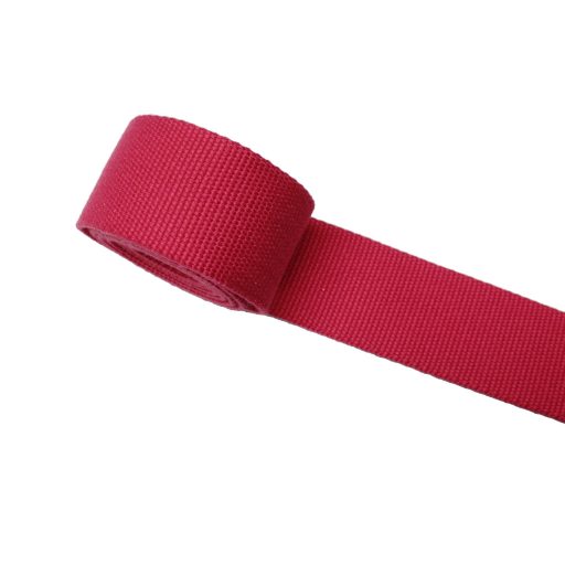 Táska vállpánt pamut, fukszia, 40 mm, nikkel