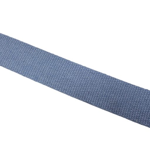 Táska vállpánt pamut, farmerkék, 40 mm, nikkel