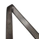 Fekete-ezüst szatén heveder, 40 mm