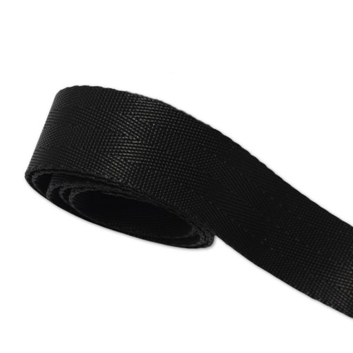 Táska vállpánt, fekete, 40 mm, arany