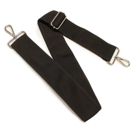 Táska vállpánt, fekete, 50 mm, nikkel