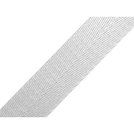 Világosszürke szatén heveder, 2,5 cm, nikkel